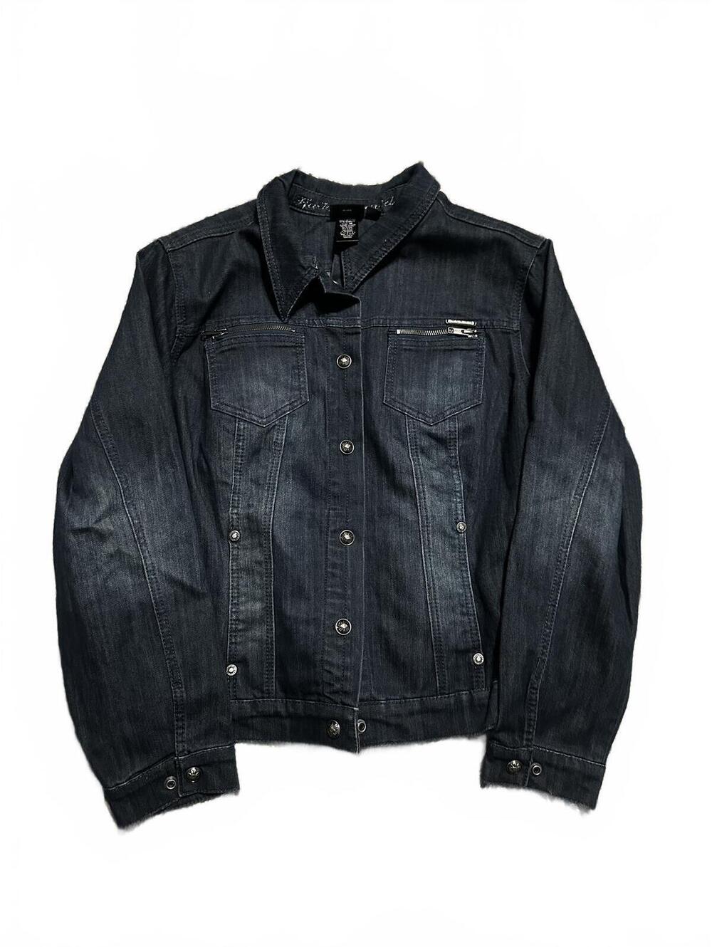 2000s Womens Harley Davidson Denim Jacket Size 1X - Picture 2 of 8